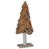 vidaXL Weihnachtsbaum mit Ständer Braun 90 cm Massivholz Teak