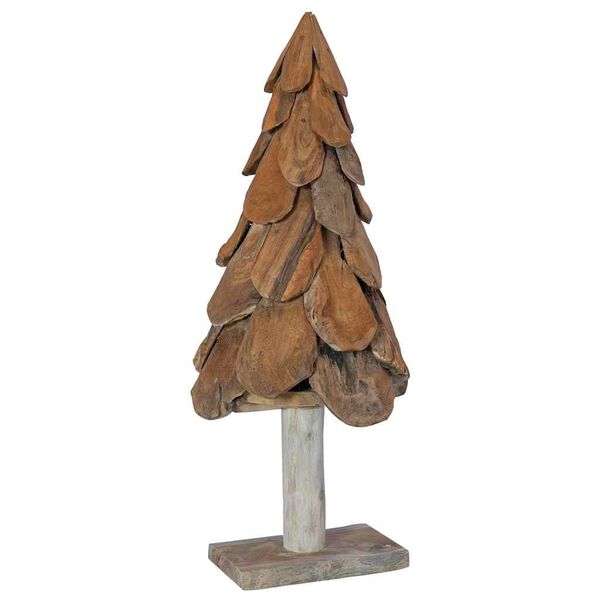 vidaXL Weihnachtsbaum mit Ständer Braun 90 cm Massivholz Teak