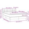 vidaXL Boxspringbett mit Matratze Dunkelgr&uuml;n 140x220 cm Samt