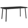 vidaXL Garten-Couchtisch Rechteckig Schwarz 80x40x37 cm Poly Rattan
