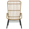 vidaXL Gartenstuhl Poly Rattan Hellbraun