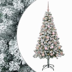 vidaXL K&uuml;nstlicher Weihnachtsbaum mit Kugel 120 cm 150 LEDs