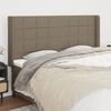 vidaXL Kopfteil mit Ohren Taupe 163x16x118/128 cm Stoff