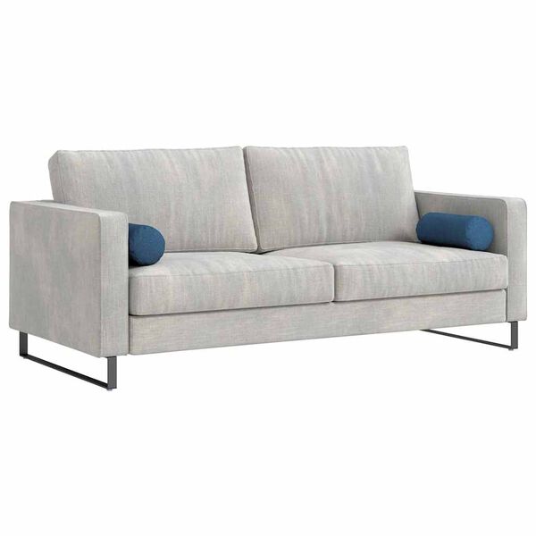 vidaXL Bolsterkissen 2 St&uuml;ck Blau &Oslash; 15 x 40 cm Stoff