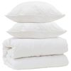 vidaXL Decke mit Kissen mit Kissen 3 pcs Wei&szlig; Mikrofaser