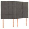 vidaXL Kopfteil Dunkelgrau 144 x 5 x 118/128 cm Samt