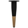 vidaXL M&ouml;belbeine 12 pcs Schwarz und Gold &Oslash; 40 x 98 mm Eisen