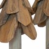 vidaXL Weihnachtsbaum mit St&auml;nder 3 pcs Braun Massivholz Teak