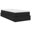 vidaXL Aufbewahrungsbett mit Matratze Schwarz 100 x 200 cm Polyester