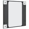 vidaXL Wandspiegel Schwarz 50x50 cm Quadratisch Eisen