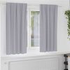 vidaXL Verdunkelungs-Vorh&auml;nge mit Ringen 2 pcs Metallic Grau