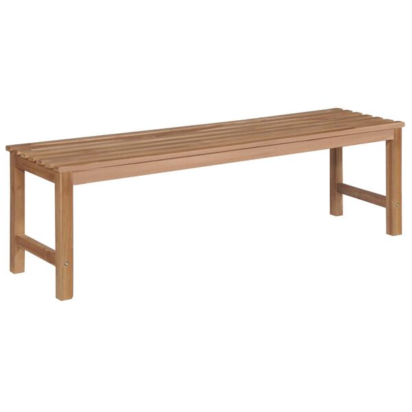 vidaXL Gartenbank 150 cm Massivholz Teak