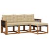 vidaXL Outdoor-Sofagarnitur 4 stk. Natur und Beige