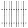 vidaXL Einbetonierter Zaunpfosten 22 Stk. Grau 100 cm