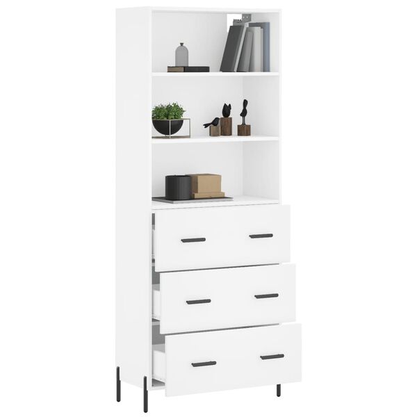 vidaXL Highboard Wei&szlig; 69,5x34x180 cm Holzwerkstoff