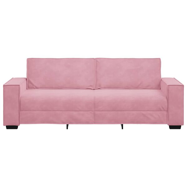 vidaXL 3-Sitzer-Sofa Rosa 220x78x84 cm Samt