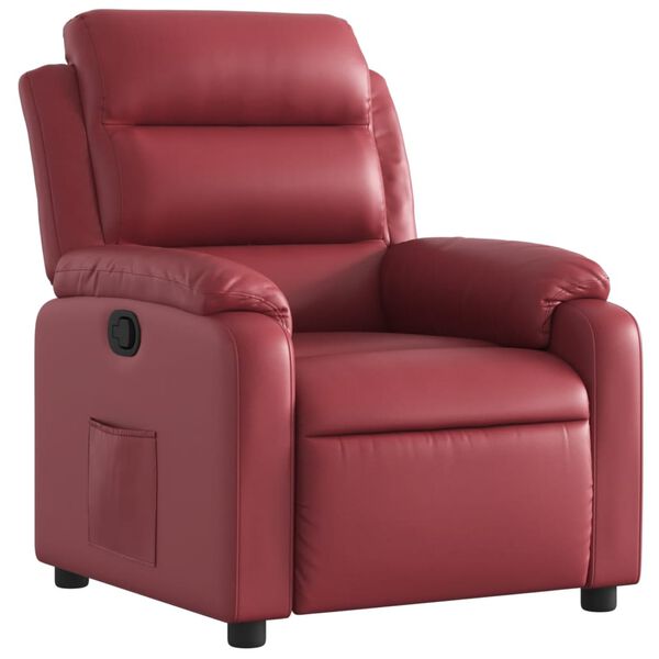 vidaXL Relaxsessel Weinrot Kunstleder