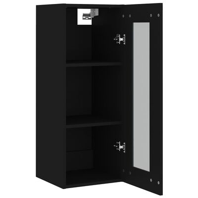 vidaXL Hängeschrank Schwarz 34,5x34x90 cm