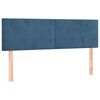 vidaXL Boxspringbett mit Matratze Dunkelblau 140x200 cm Samt