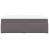 vidaXL Boxspringbett mit Matratze Grau 140x190 cm Kunstleder