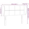 vidaXL Kopfteil mit Ohren Dunkelgrau 103x23x78/88 cm Samt