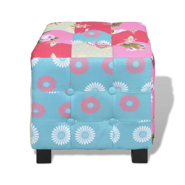 vidaXL Patchwork-Fu&szlig;hocker im Pastoralen Design