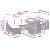vidaXL Garten Essgruppe mit Kissen 8 pcs Grau und Braun