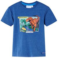 Kinder-T-Shirt Dunkelblau Melange 92