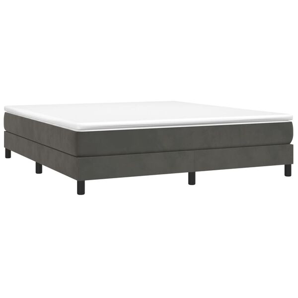 vidaXL Boxspringbettgestell Dunkelgrau 180x200 cm Samt