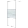 vidaXL Duschwand f&uuml;r Begehbare Dusche Wei&szlig; 90x195 cm ESG-Klarglas