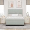 vidaXL Boxspringbett mit Matratze Hellgrau 140 x 190 cm Samt