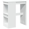 vidaXL Bartisch mit Regal Wei&szlig; 90x47,5x103,5 cm Holzwerkstoff