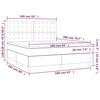 vidaXL Boxspringbett mit Matratze & LED Hellgrau 160x200 cm Samt