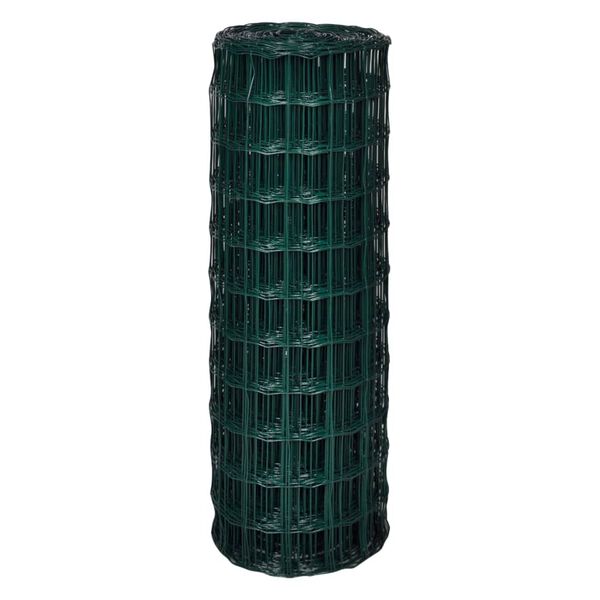 vidaXL Eurozaun Stahl 25 x 1,7 m Gr&uuml;n
