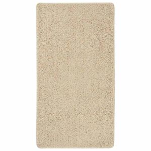 vidaXL Shaggy-Teppich Creme 80x150 cm Rutschfest