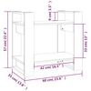 vidaXL B&uuml;cherregal/Raumteiler Honigbraun 60x35x57 cm Massivholz
