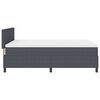 vidaXL LED Boxspringbett Dunkelgrau und Wei&szlig; 160 x 200 cm Cordstoff