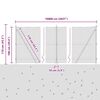 vidaXL Zaunpfosten Grau 100 x 1 m (13 mm Maschenweite) Stahl und PVC