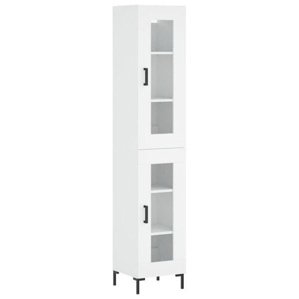 vidaXL Highboard Wei&szlig; 34,5x34x180 cm Holzwerkstoff