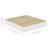 vidaXL Schweberegal Eichen-Optik und Wei&szlig; 23x23,5x3,8 cm MDF