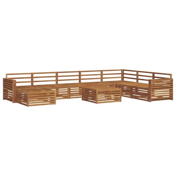 vidaXL Sofagarnituren 9 pcs Natur Massivholz Akazie