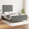 vidaXL Bettgestell ohne Matratze Dunkelgrau 120x190 cm Stoff