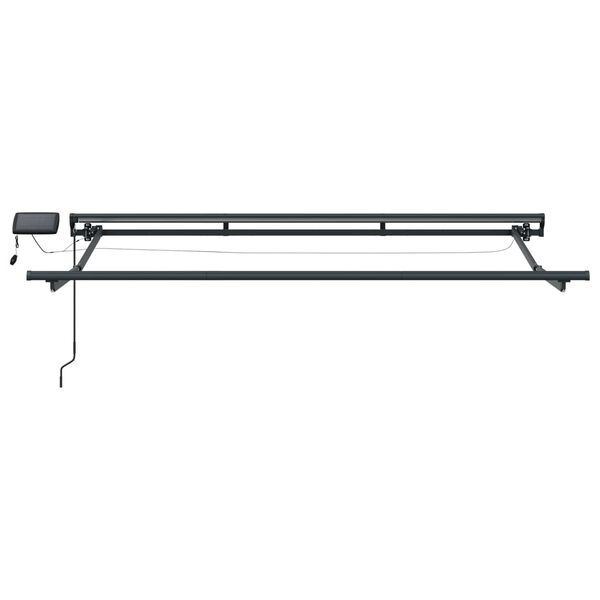 vidaXL Manueller Markisenrahmen mit LEDs Anthrazit 3 x 2 m Aluminium