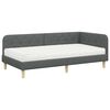 vidaXL Eckbettgestell Dunkelgrau 90 x 200 cm Stoff