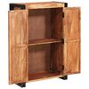 vidaXL Highboard mit T&uuml;ren Braun Massivholz Akazie und Metall