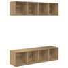 vidaXL TV-Schrankset 2 pcs Artisan-Eiche 37 x 37 x 142,5 cm