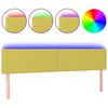vidaXL LED Kopfteil Gr&uuml;n 160x5x78/88 cm Stoff
