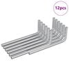 vidaXL Inbusschl&uuml;ssel 12 Stk. Silber 22 x 66 mm Stahl