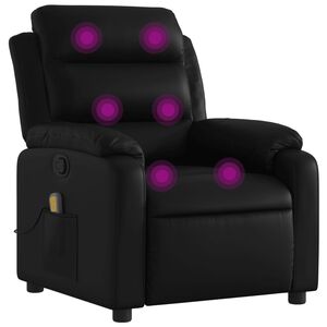 vidaXL Massage-Relaxsessel, Kunstleder, Schwarz