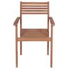 vidaXL Stapelbare Gartenst&uuml;hle mit Kissen 8 Stk. Massivholz Teak